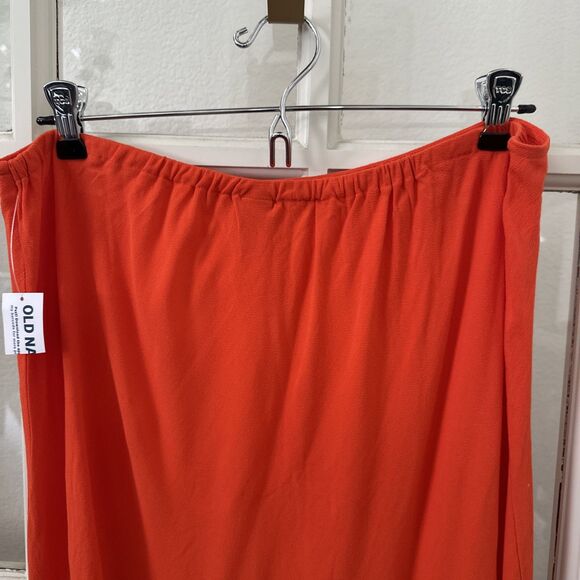 NWT Bright Orange Midi Slip Skirt Old Navy Women's Large - Picture 10 of 11
